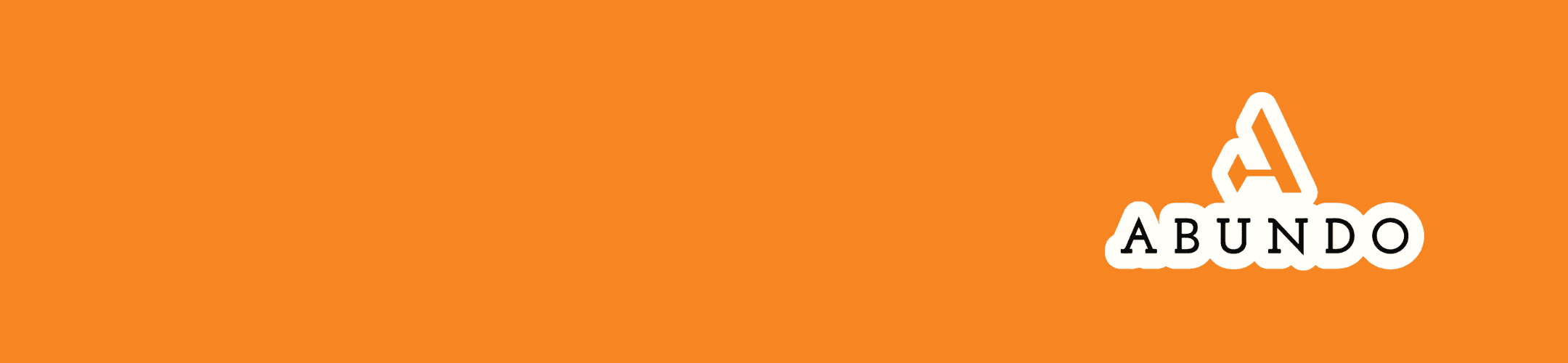 An orange background with the text 