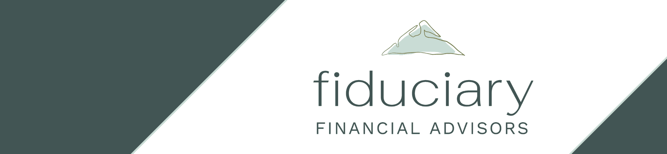 Banner with a minimalist mountain illustration above the words 